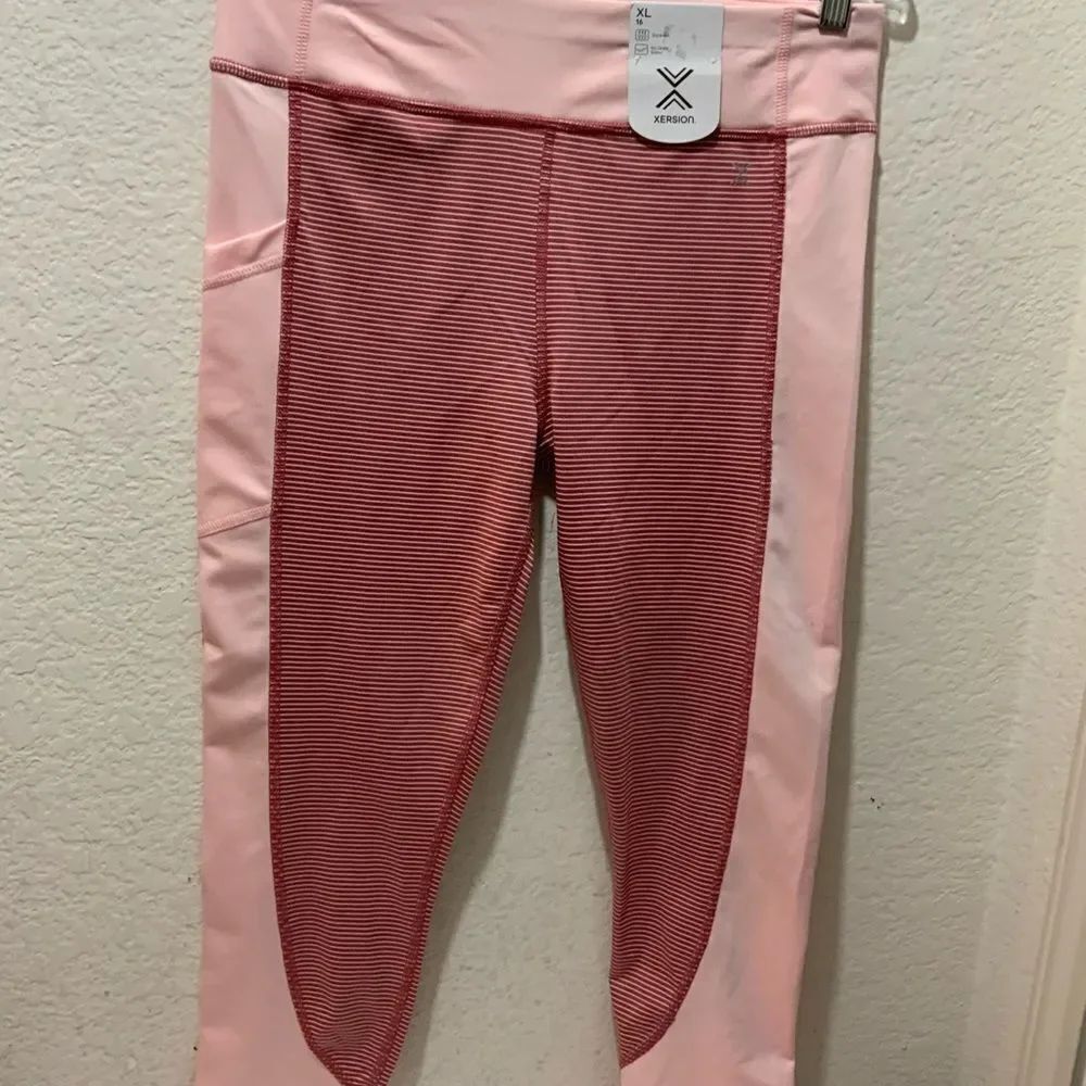 XERSION Pink Multi Color, Sz XL 16 leggings New